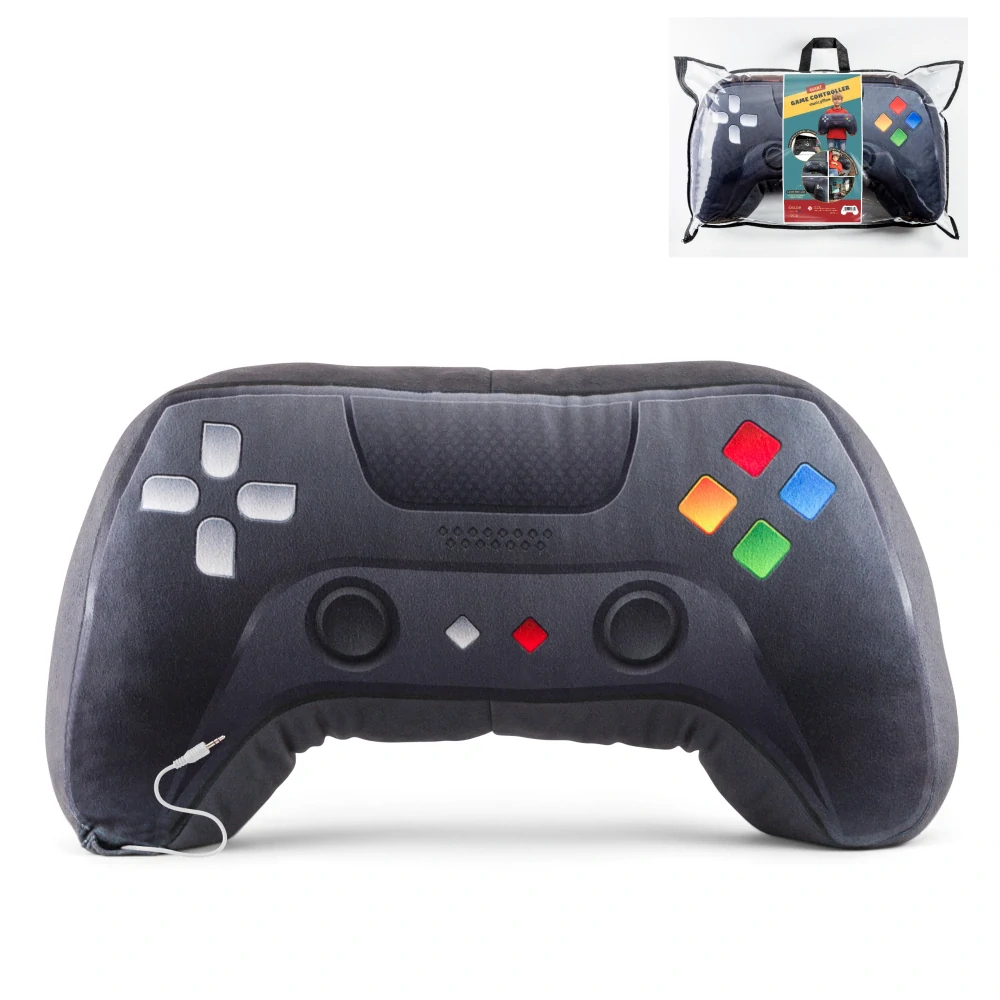 Velký hudební polštář 64x35cm Gamepad - polštář s reproduktorem pro hráče