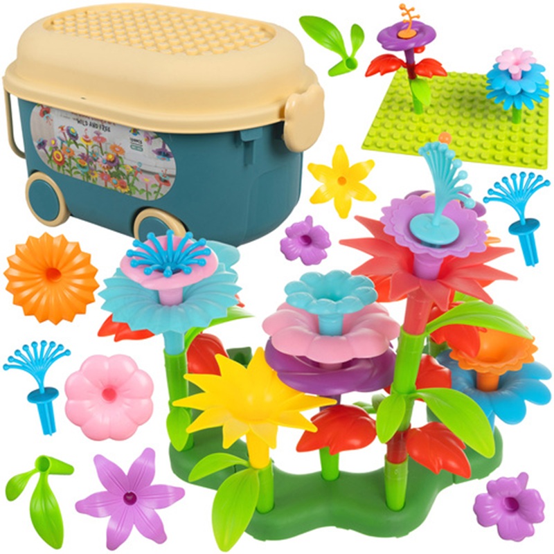 Stavebnice 3D bloky 139 dílků 26331 – Květinová zahrada