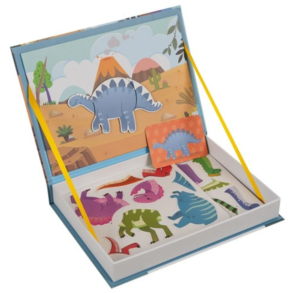 Magnetická tabulka s puzzle dinosauři v knížce - 24730