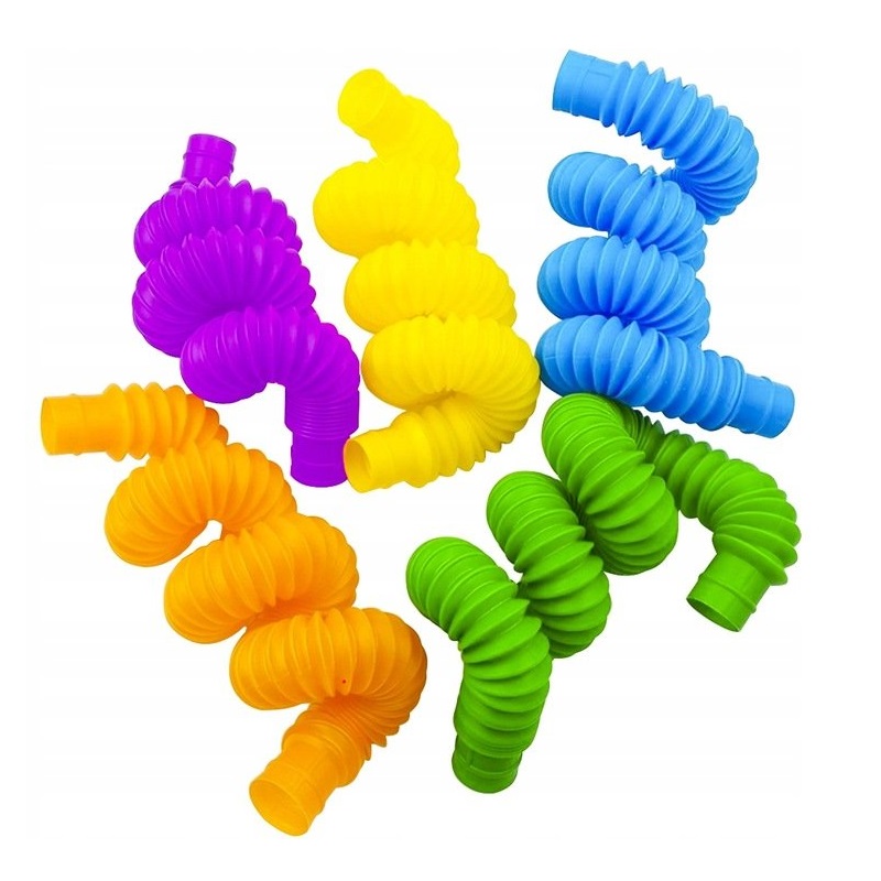 Antistresová stavebnice natahovací trubičky 15-46cm - 10 ks