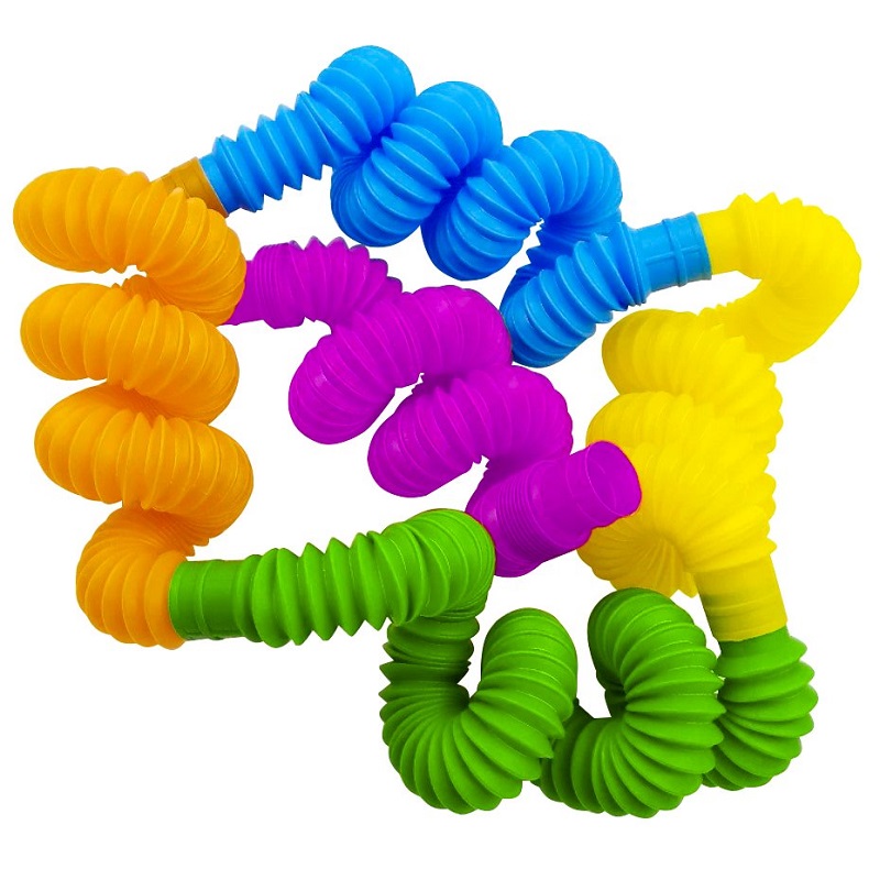 Antistresová stavebnice natahovací trubičky 15-46cm - 10 ks