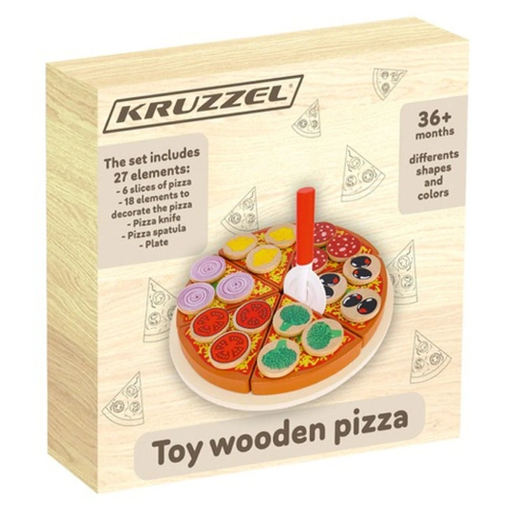 Dřevěná pizza 27 dílů – 22471