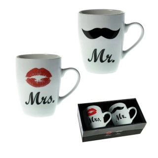 Set 2 hrníčky pro novomanžele - Mr. and Mrs.