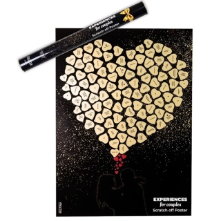Stírací plakát pro zamilované 80x58cm – 100 nápadů na společné zážitky (EN)