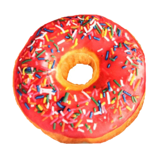 Polštář DONUT 37x11cm - Jahodová poleva