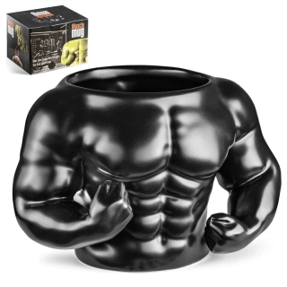 Svalnatý keramický hrnek pro siláky - Muscle Mug