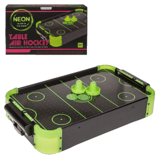 Stolní air hockey svítící ve tmě – Glow in the Dark, pro dva hráče