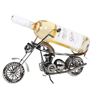 Kovový stojan na láhev Motorka Chopper – originální dárek pro motorkáře