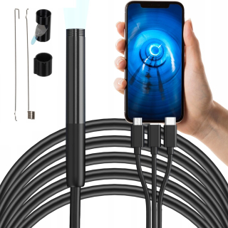 Profesionální endoskopická kamera 2 m s připojením k mobilu