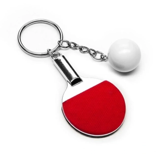 Přívěsek na klíče pro sportovce – Pálka a míček pro stolní tenis
