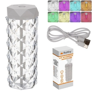 Zvlhčovač vzduchu 400ml a RGB lampička v jednom – Efekt růže