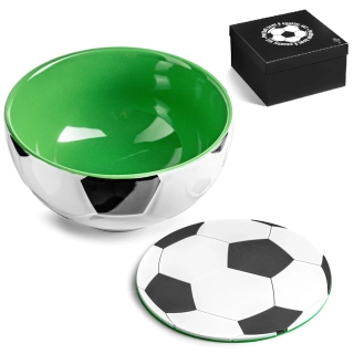 Fotbalová miska 750 ml s podtáckem – Pro fanoušky fotbalu