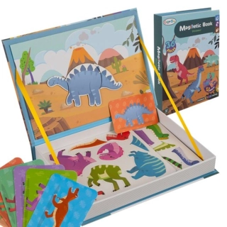 Magnetická tabulka s puzzle dinosauři v knížce - 24730