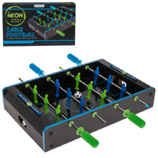 Stolní fotbálek svítící ve tmě – Glow in the Dark, pro dva hráče
