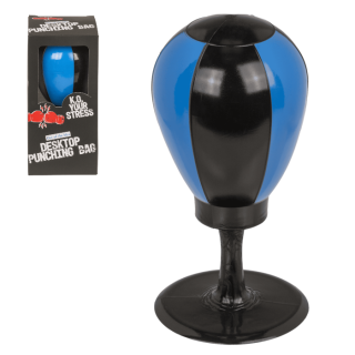 Antistresový stolní boxovací pytel – modro-černý (celogumový)